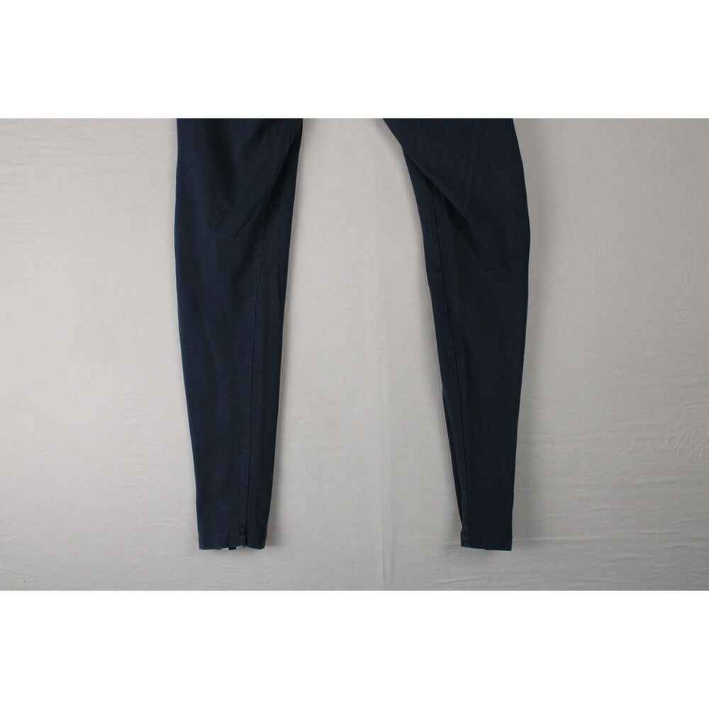 Adidas Womens Jeggings Blue Size Small 3 White Stripes Trefoil Workout Casual - Picture 11 of 14